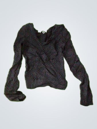 Babey Black Long Sleeve Knit Sweater