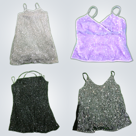 Sequin Top & Dress Bundle - Art Class & More Sequined Nightwear Set
