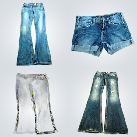 Silver Y2K Jean Bundle