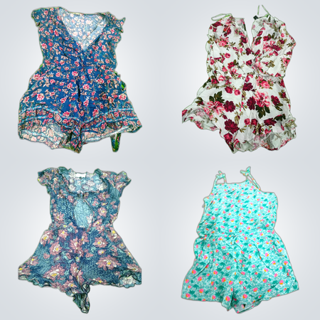 Y2k Floral Rompers Dresses