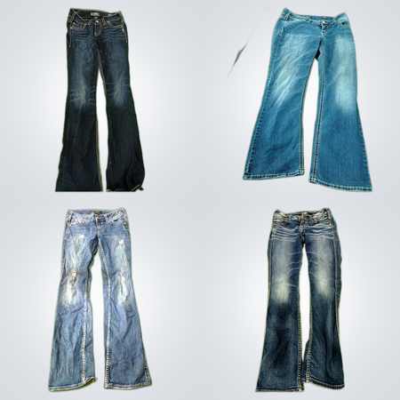 Silver Y2K Jean Bundle