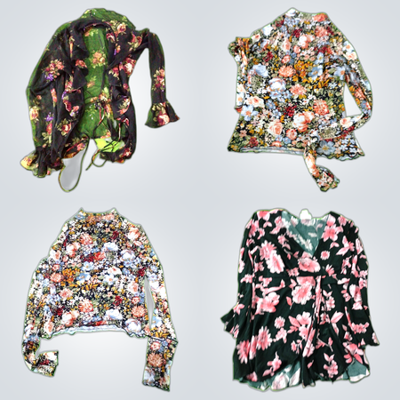 Y2k printed blouse  bundle