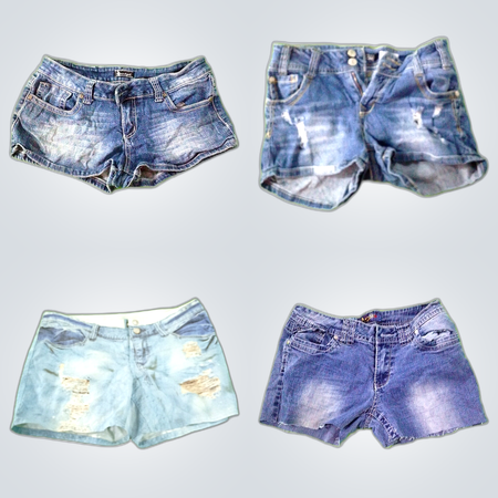 Y2K Distressed Denim Shorts