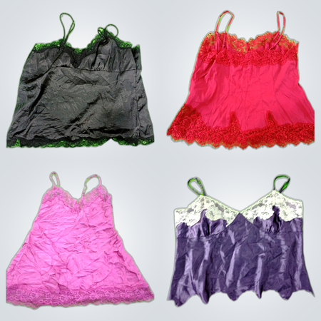 Y2k lace trim chemis