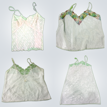 Y2k lace trim chemis