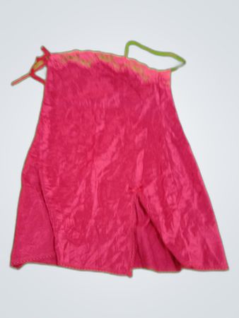 Pink Lace Trim Satin Camisole Top