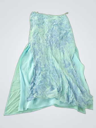 Unbranded Blue Abstract Print Maxi Slip Dress