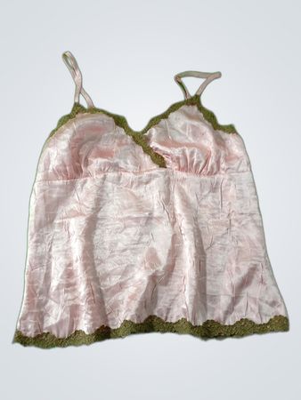 Pink Lace-Trimmed Camisole