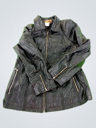 Guess Black Leather Jacket