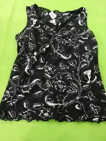 Black Floral Tank Top