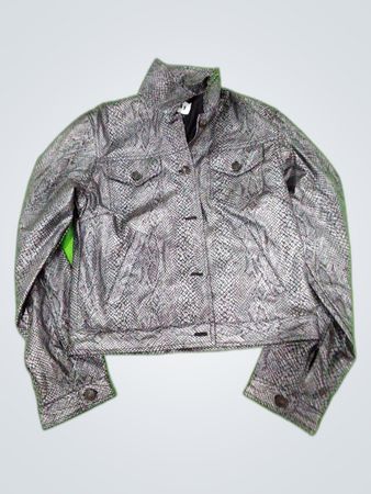 Gray Snakeskin Print Jacket
