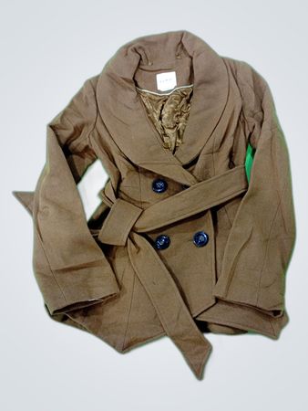 Bebe Brown Belted Coat
