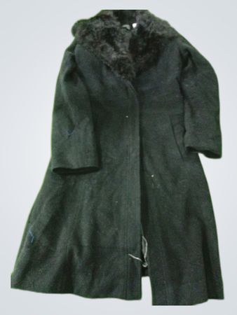 Bebe Black Fur Collar Coat