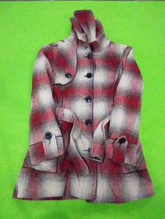 Plaid Hooded Parka Coat
