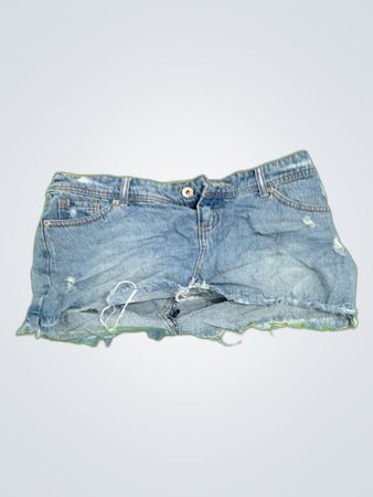 Denim and Solid Shorts