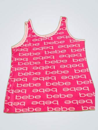 Bebe Graphic Pink Tank Top