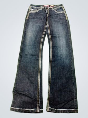 Petrol Low-Rise Bootcut Jeans
