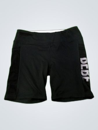 Black Polyester Athletic Shorts