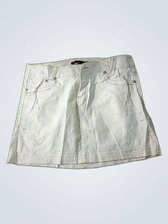 White Denim Skirt