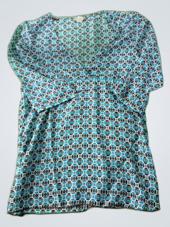 Blouse with Geometric Pattern