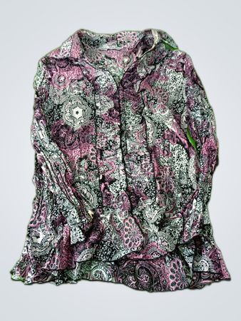 Signature by Levi's Printed Long Sleeve Blouse