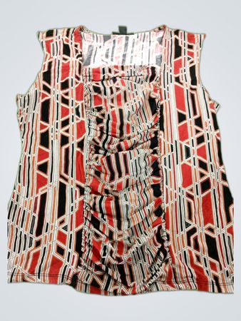 Blouse with Geometric Pattern