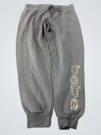 Bebe Gray Logo Sweatpants