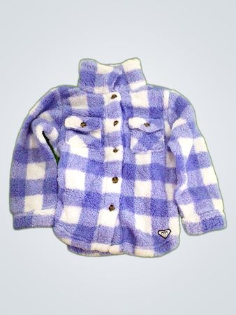Roxy Girl's Checkered Fleece Jacket