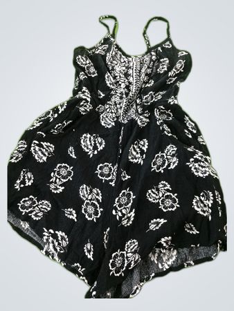 Black Floral Embroidered Mini Dress