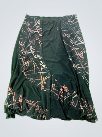 Black Skirt with Rose Gold Design