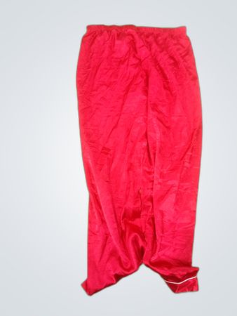 Red Satin Wide-Leg Pants