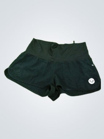 High-Waisted Black Athletic Shorts