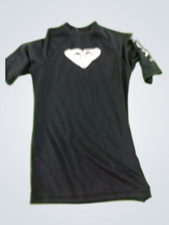 Quiksilver Black Printed Short Sleeve Rash Guard