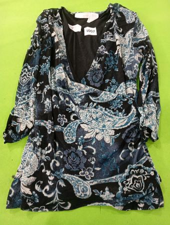 Printed V-Neck Blouse