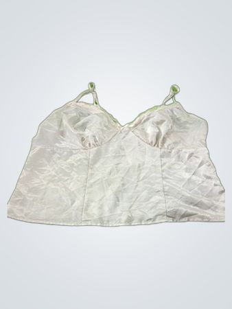 White Lace Trim Camisole Top