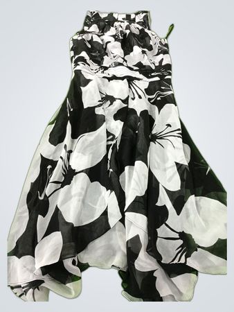Black and White Floral Dress