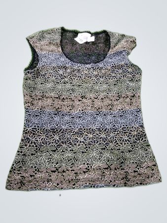 Sheer Lace Sleeveless Blouse