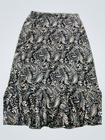 Black Paisley Skirt
