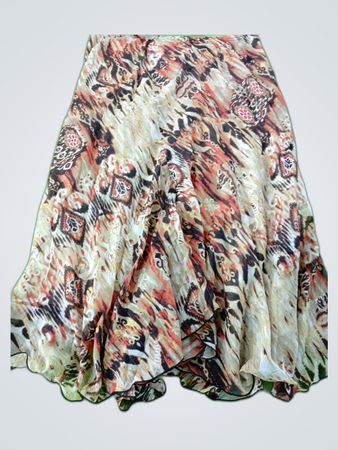 Abstract Print Maxi Skirt