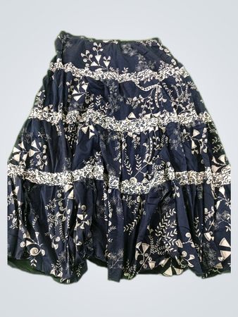 Printed Tiered Maxi Skirt