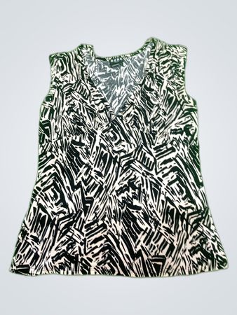 Black and White Patterned Tank Top