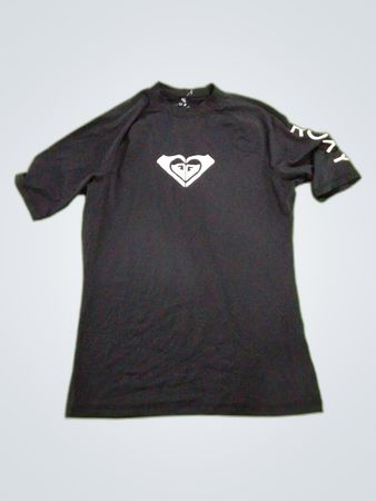 Roxy Black Short Sleeve Rash Guard