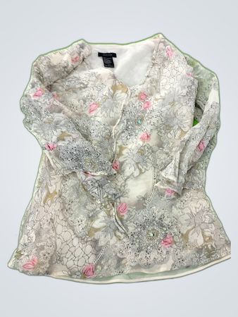 Printed Sheer Blouse