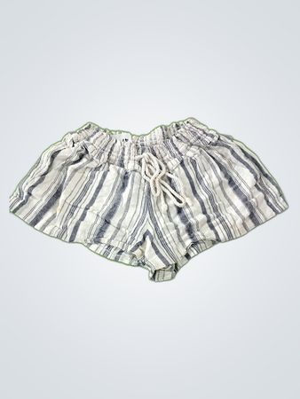 Striped Drawstring Mini Shorts