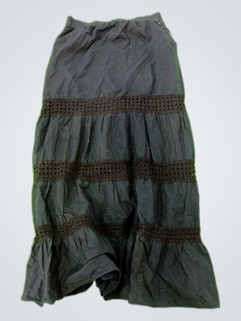 Express Black Tiered Maxi Skirt