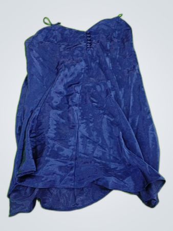 Blue Satin Slip Dress