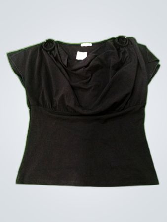 Black Draped Blouse