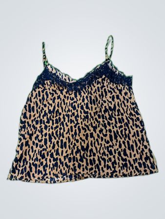BP Leopard Print Lace Trim Camisole