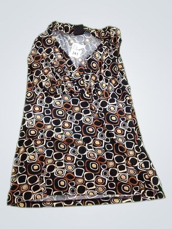 Printed Geometric Sleeveless Blouse