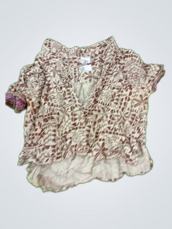 Printed V-Neck Blouse